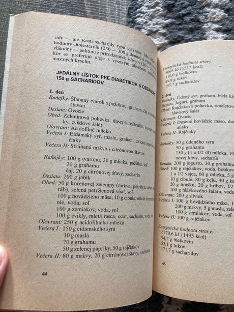 Životospráva a diéta pri cukrovke (1986), 