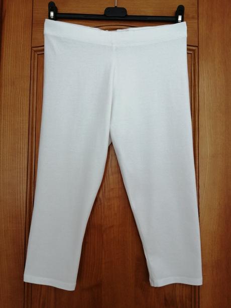 Biele bavlnené trištvrťové legíny, esmara,m