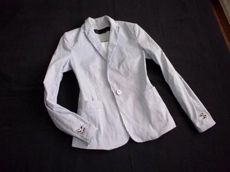 Bielo modrý tenký pásik, zara,s