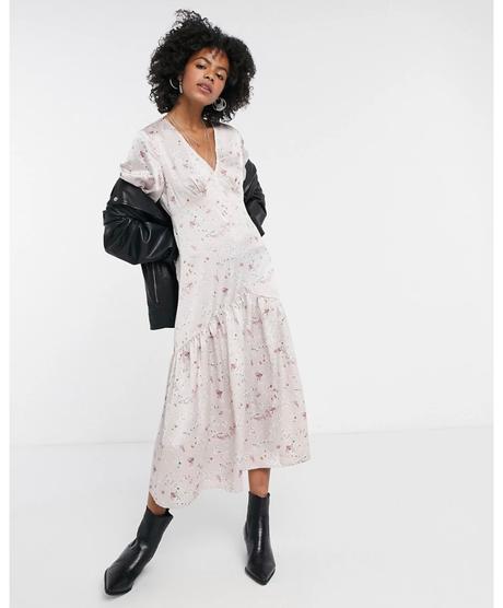 Rúžové saténové šaty vila, 38