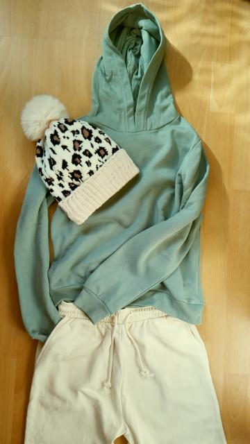 Zelenina zateplená mikina s kapucňou xs/m, m