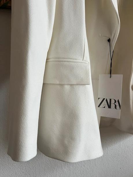 Biele krémové zara sako, zara,s