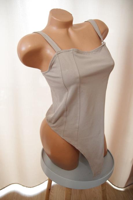 Béžový bavlnený body top, m, m