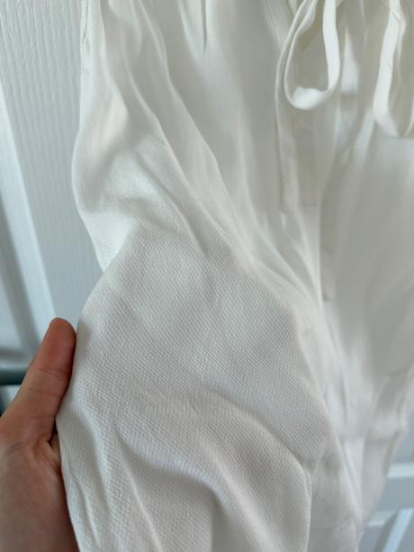 Biela vzdušná blúzka cream so zaväzovaním, xs