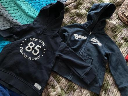 2x mikina s kapucňou v.92, benetton,92