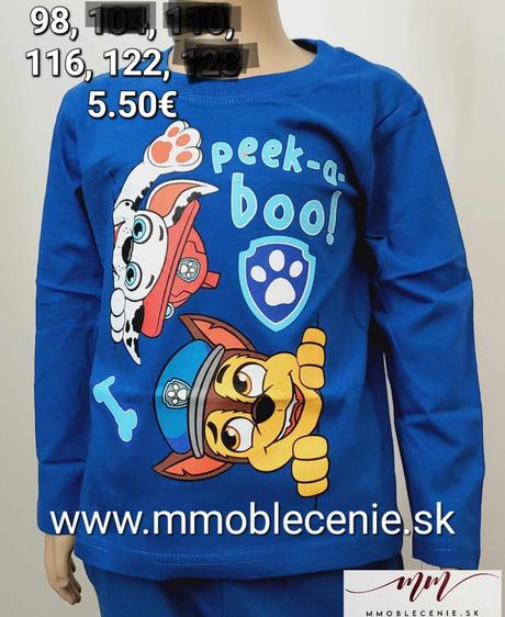 Tričko paw patrol chlapčenské, disney,98 / 116 / 122