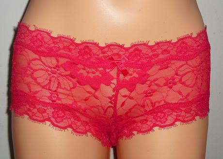 Cervene krajkovane nohavicky, l