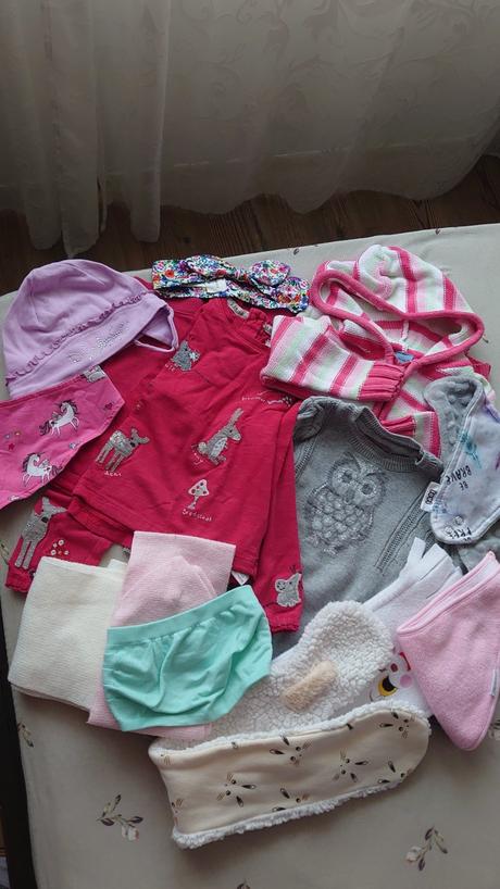 Balíček oblečenia pre dievčatko 80-86 jeseň zima, 86–98