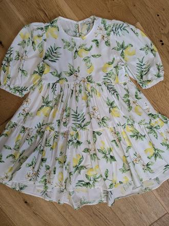 Letné šaty s citrónovou potlačou, next,134