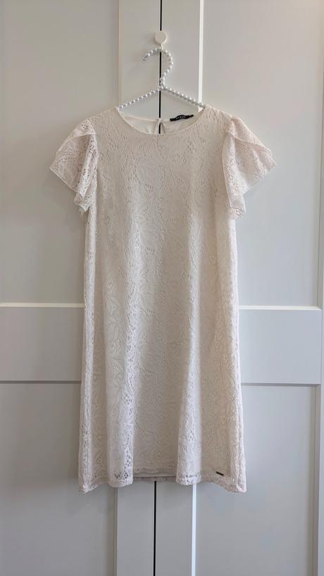 Krémové čipkované šaty mohito, mohito,s