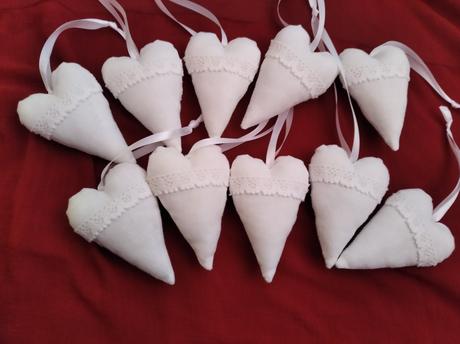 Ručné šité srdiečka, 