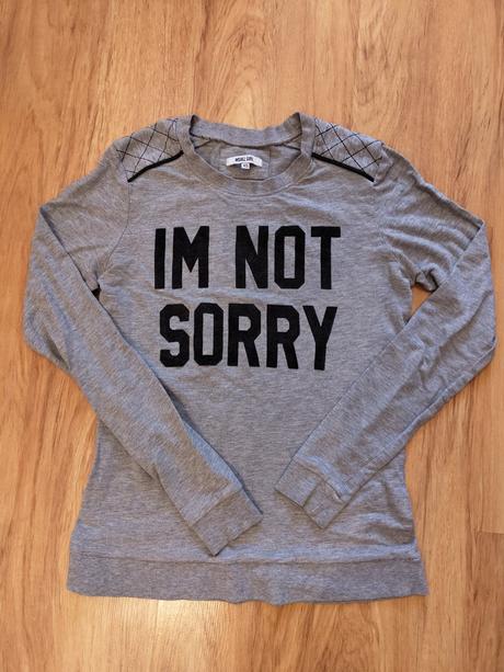 Šedá mikina s nápisom, gate,xs