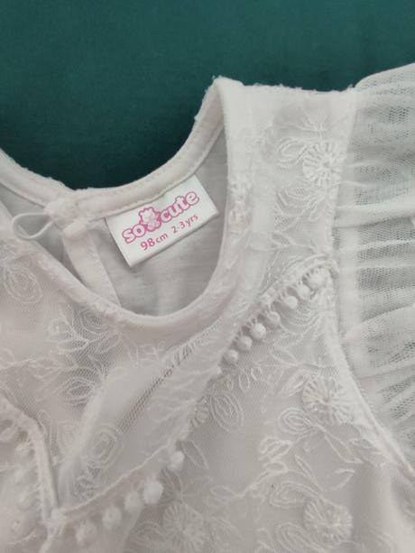 Biele šaty pre sestry veľ. 74 a 98, pepco,98