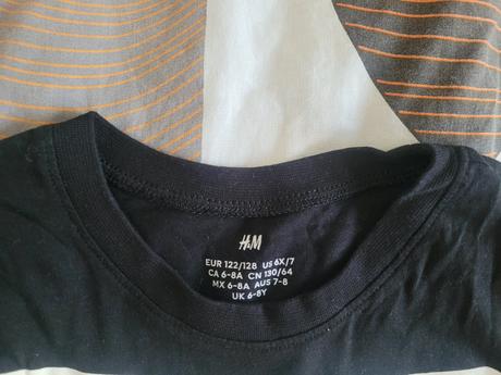 Tričko s dlhým rukávom dvojicky motív kostra, h&m,122