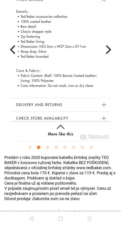 Kabelka ted baker, ted baker