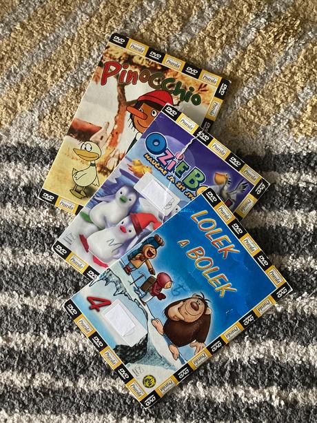Dvd pinocchio, lolek a bolek, ozie boo, 