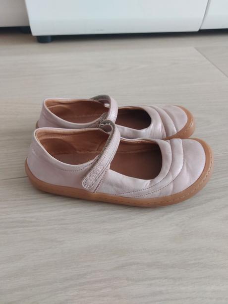 Kožené barefoot balerínky froddo mary j pink shine, froddo,35
