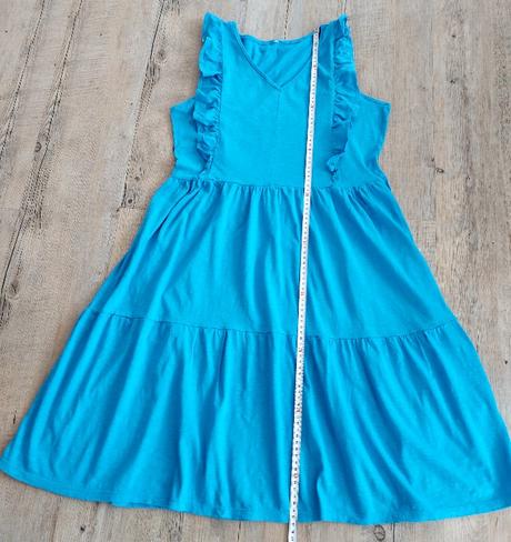 Modré bavlnené šaty, m