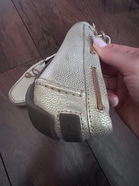 Kožené zlaté mokasíny clarks, clarks,41