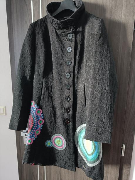 Desigual kabát čierny, desigual,42