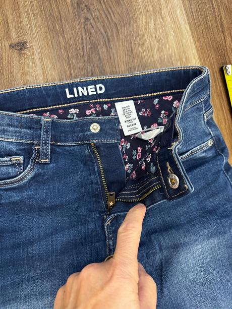 Zateplené dievčenské džínsy h&m s podšívkou, h&m,134