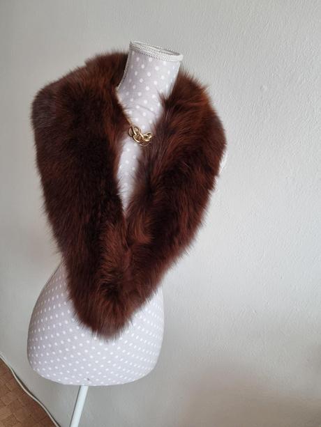 Mahagónová pravá kožušina na kabát, 
