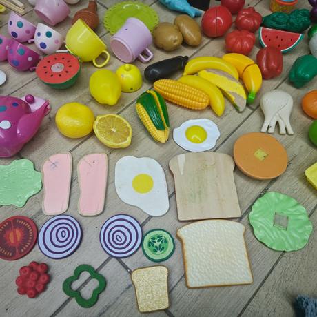 Hračkárske potraviny a riadiky - 120 kusov, 