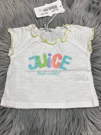 Dievčenské tričko s nápisom a fodričkami (56), 56