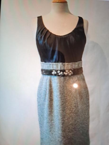 Zaujímavé  vlnené vintage šaty s bolerkom, 38