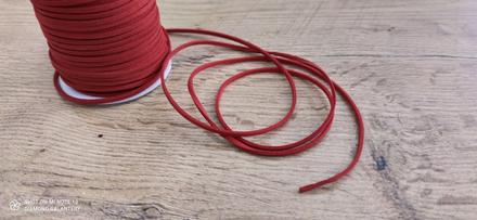 Koženkový špagát - 3 mm - červený, 