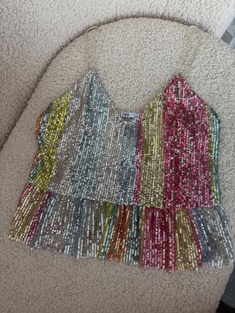 Flitrovana top zara, zara,s