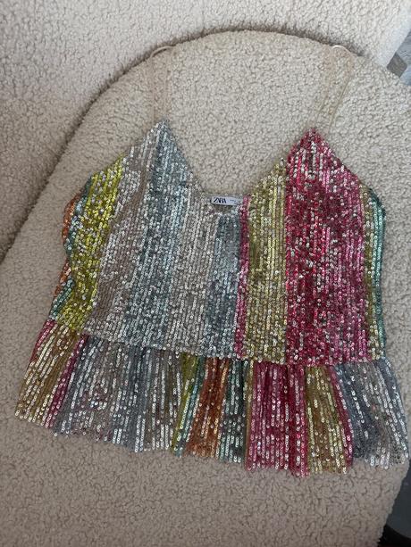 Flitrovana top zara, zara,s