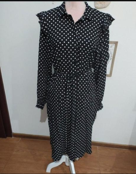 Košeľové bodkované šaty, house,38