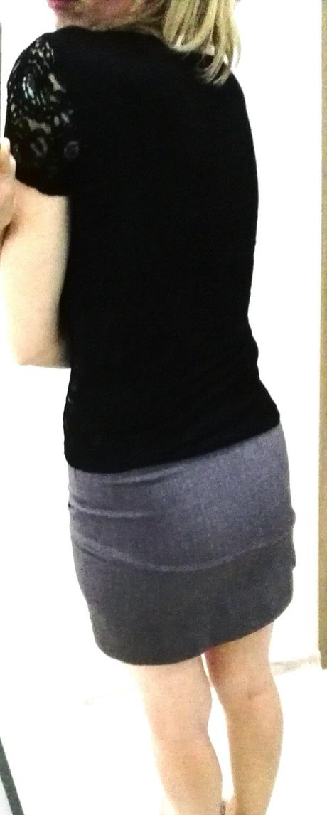 Čierne čipkované sexi tričko, s