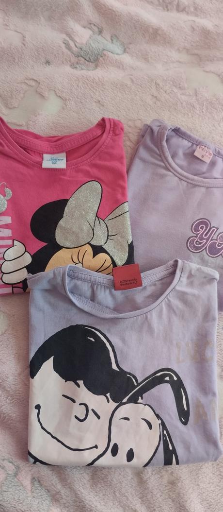 3x tricko s krátkym rukavom, disney,128
