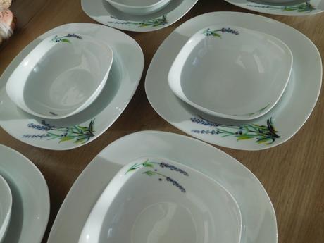 Taniere s miskami porcelánové-6+6,, 