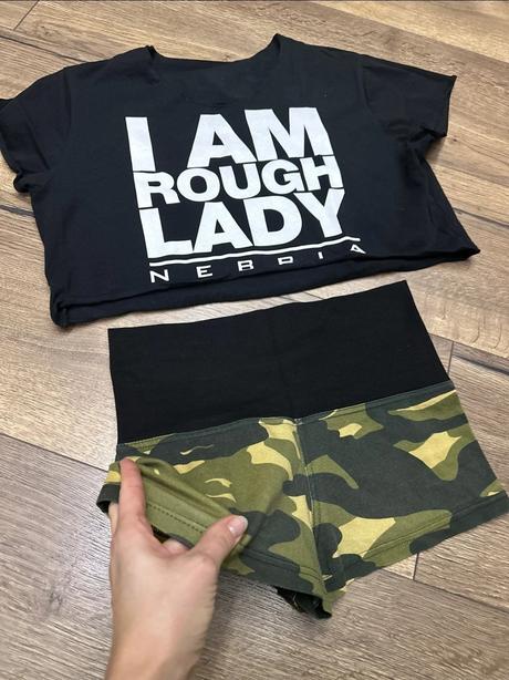 Nebbia set komplet kratasy a croptop 34/36, nebbia,s