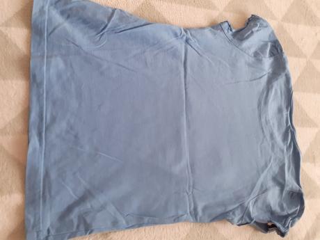 Modre dievcenske tricko s kvetmi, topolino,128