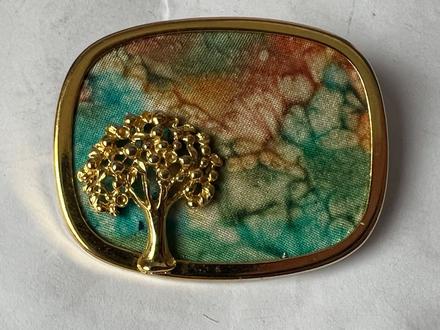 Starozitna vintage rucne malovana brosna,