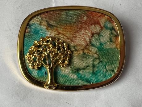 Starozitna vintage rucne malovana brosna,
