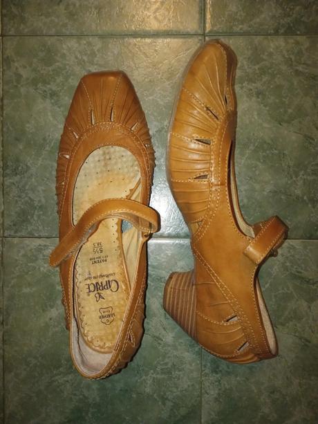 Znackove kozene topanky- caprice, 38