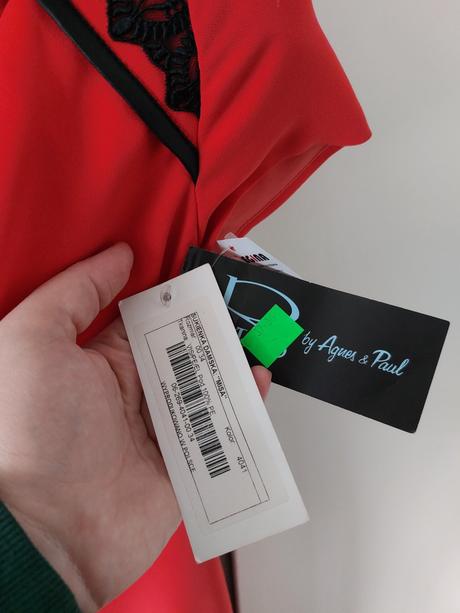 Nové červené šaty, velk.34, xs