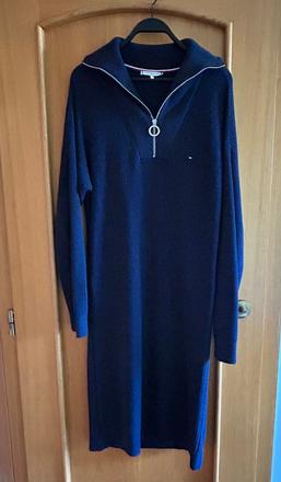 Tmavomodré zimné šaty zn.tommy hilfiger č.m/l, tommy hilfiger,m