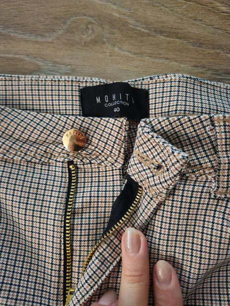 Elasticke kockovane nohavice, mohito,38