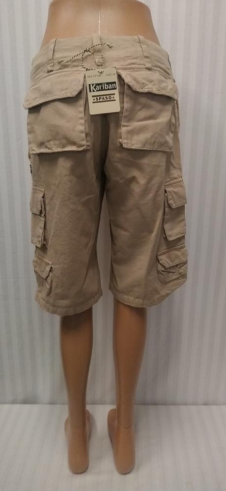 Pánske krémové kraťasy, kariban, 38, kariban,38