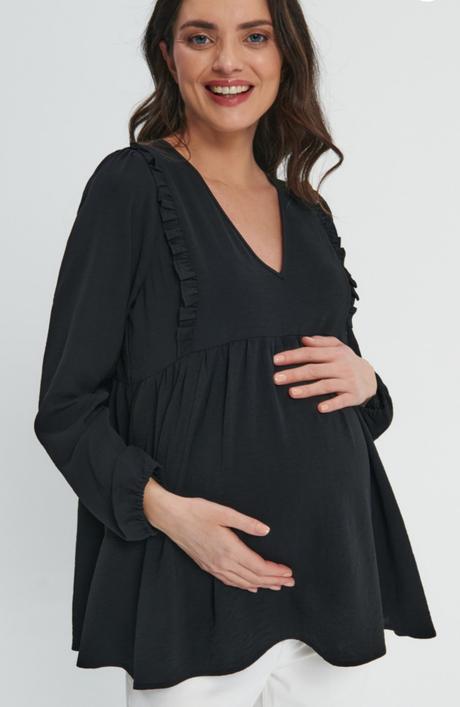 Čierny tehotenský top, s