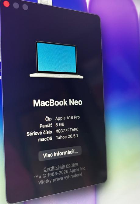 Notebook apple macbook neo, apple