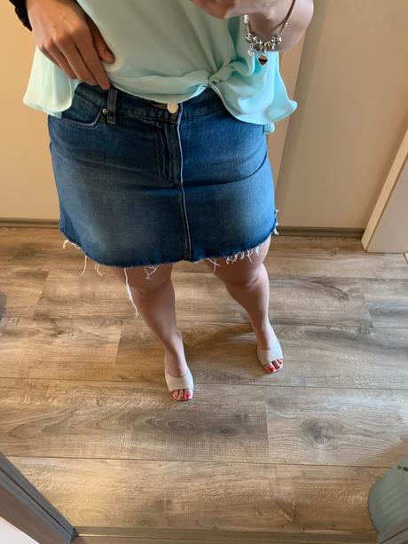 Riflová sukňa h&m, h&m,m