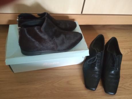 Kožené kotníkové topánky zn.bata a tamaris veľ. 36, 36