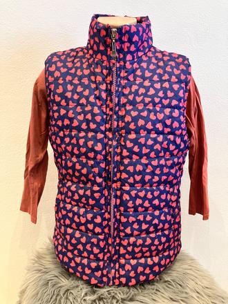 Dievčenská prechodná vesta so srdiečkami (122), 122